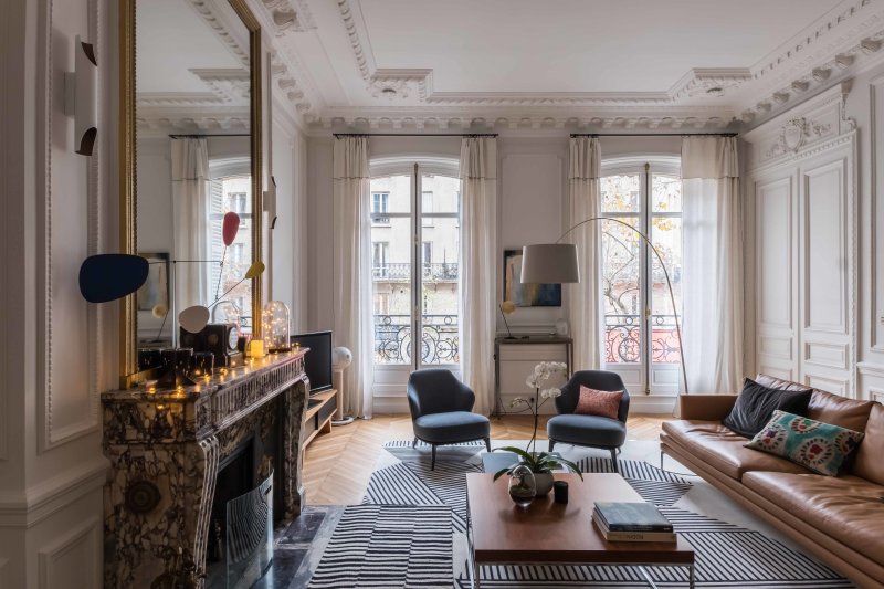 Parisian style in the interior of the apartment