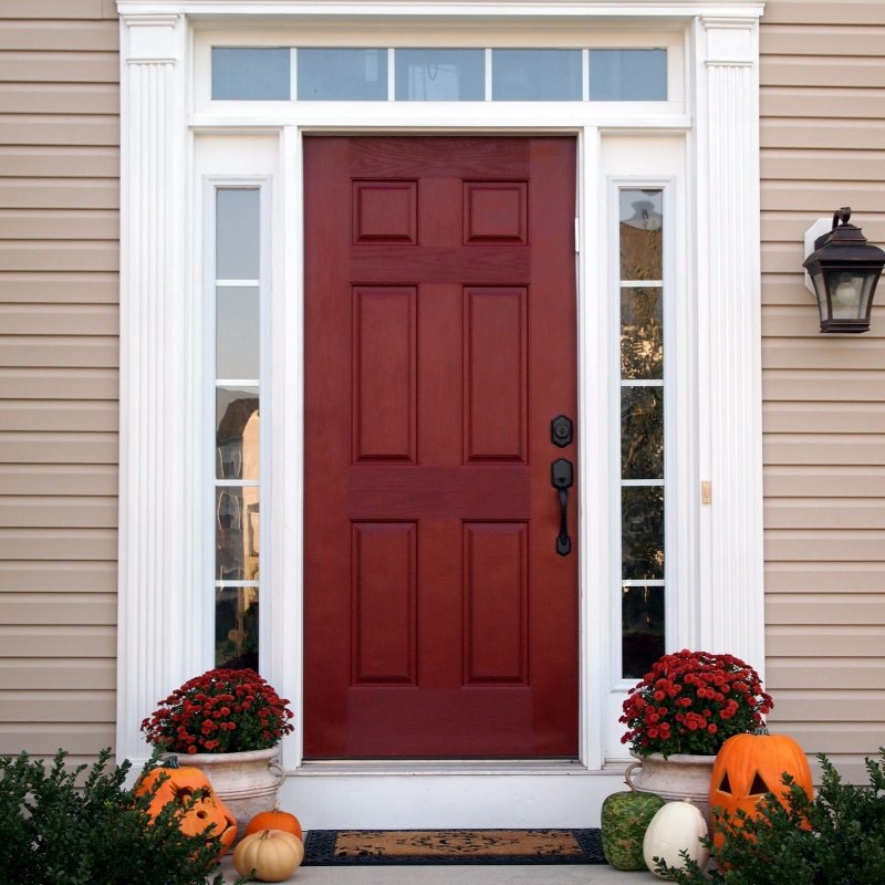 Entrance door to the house