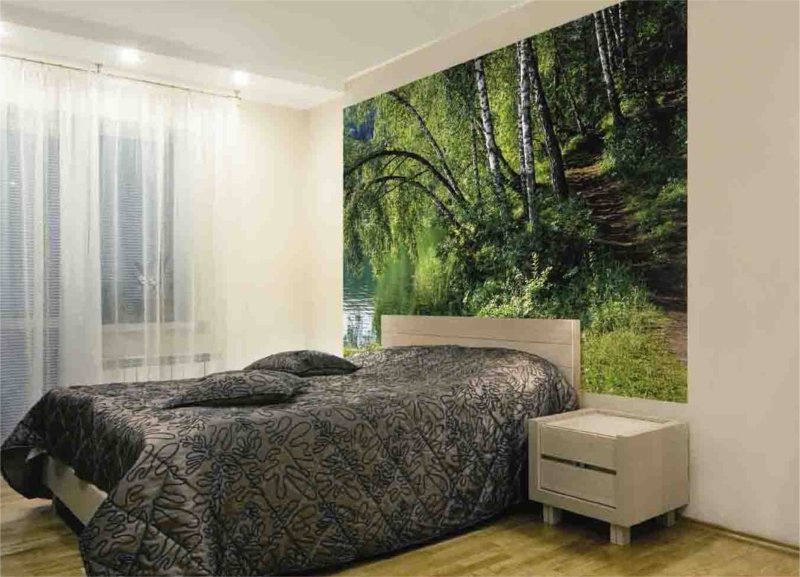 Murals forest in the bedroom