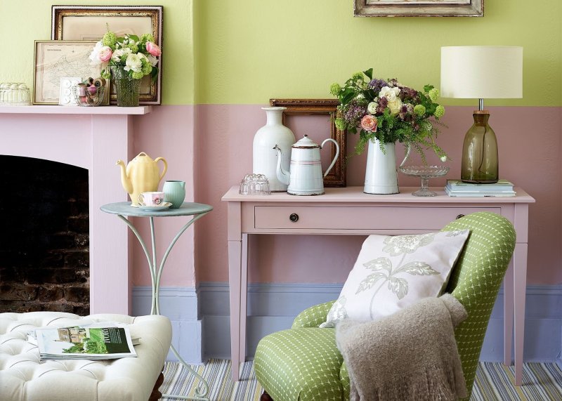 Pastel colors in the interior