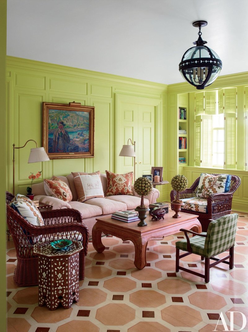 Pistachio color in the interior