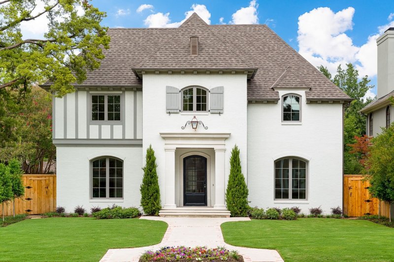 Beautiful facade of a private house