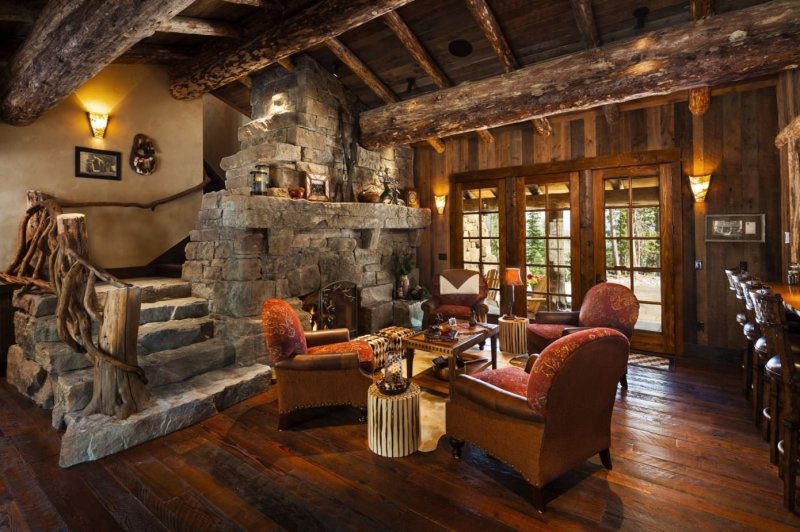 Rustic style in the interior