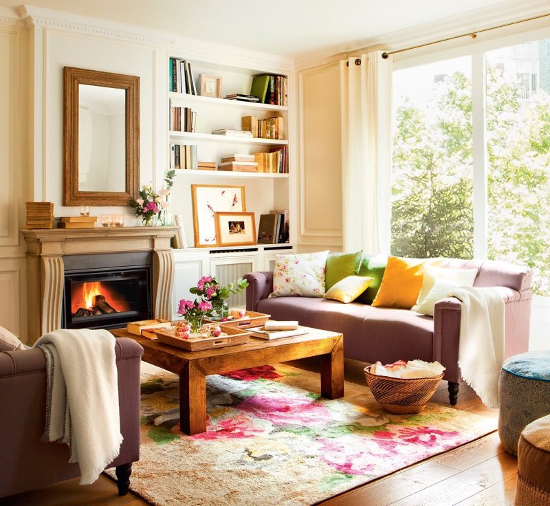 Cozy interior of the living room