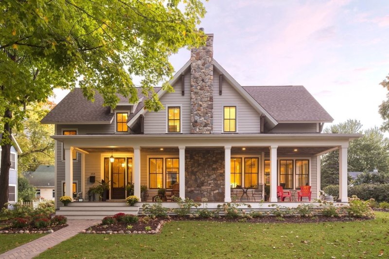 An American -style one -story house