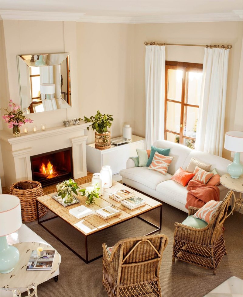 Cozy interior of the living room