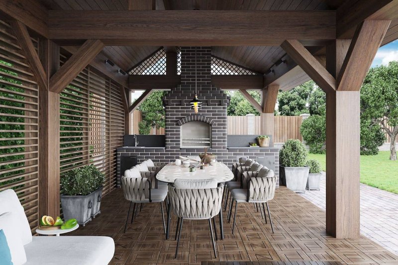 Summer Kitchen Patio Terrace Gazebo