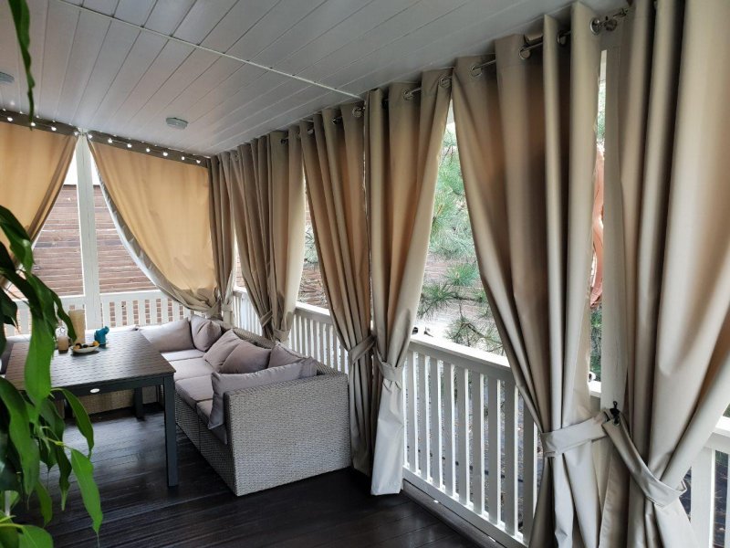 Curtains for the veranda and terraces