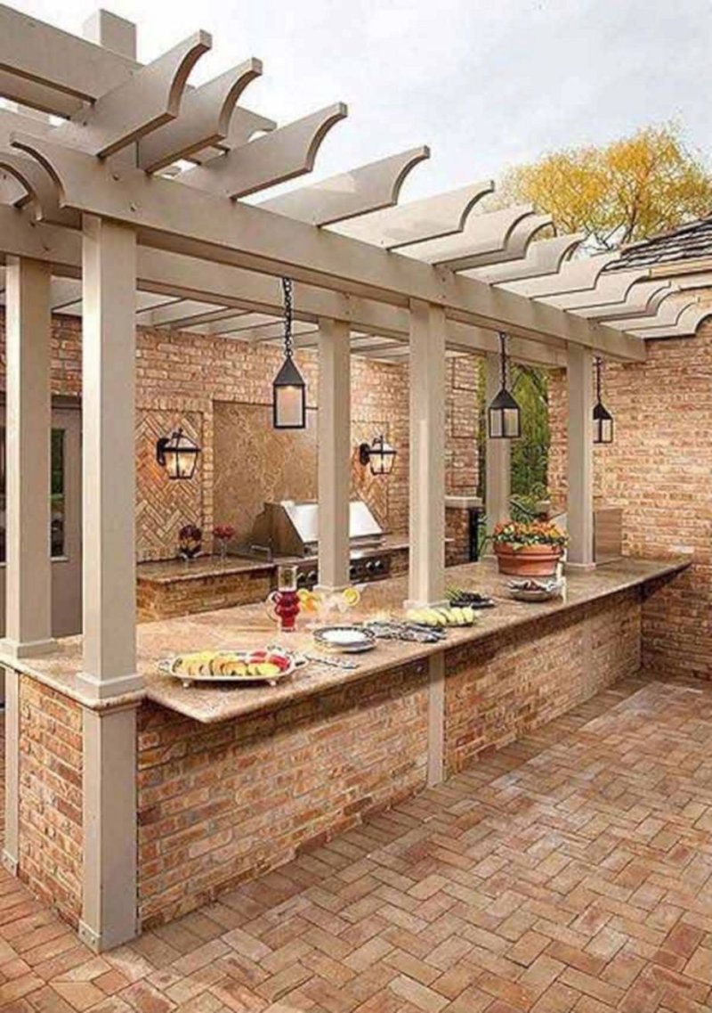 Kitchen under a canopy