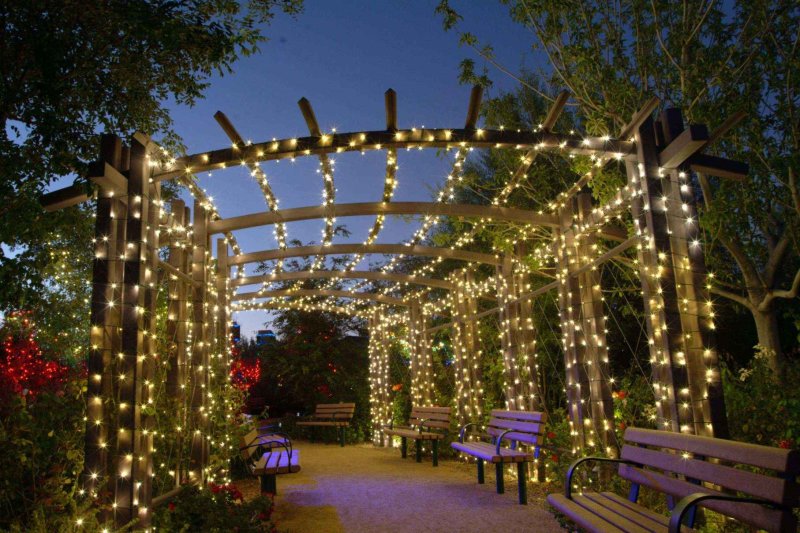 Garland on the veranda