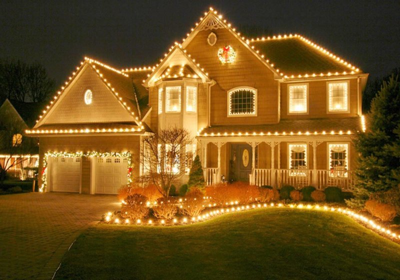 New Year's decoration of houses