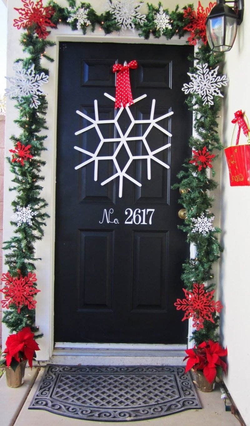 New Year's decoration for the door