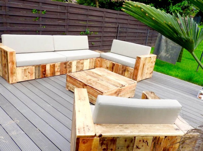 Garden furniture made of wood