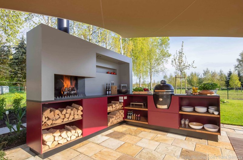 Barbecue zone in a modern style