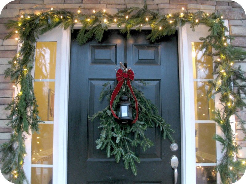 Decorations on the door