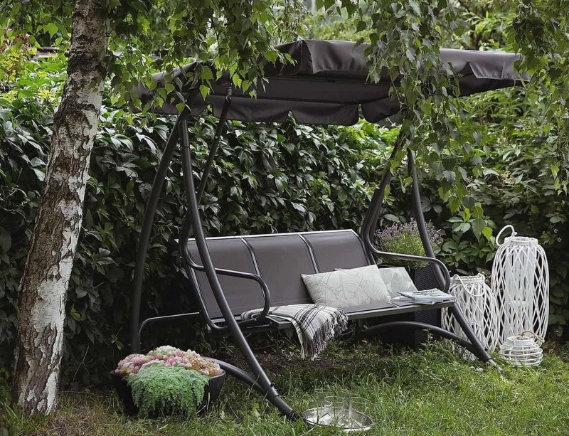 Garden swing for a summer residence