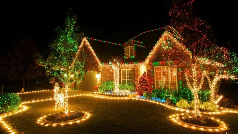 New Year s decoration of houses