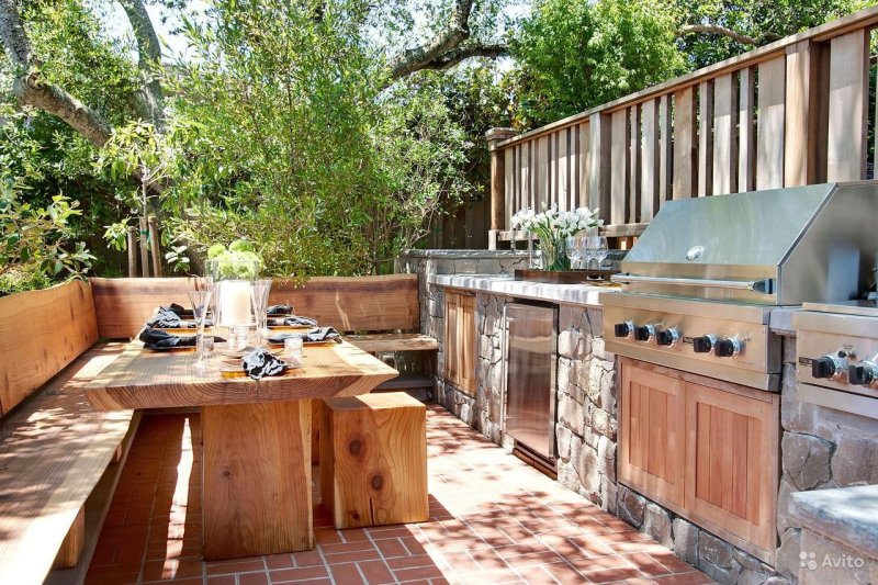 Open kitchen in the country