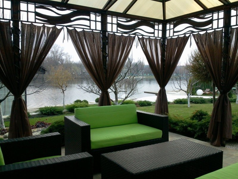 Curtains for gazebo and verandas