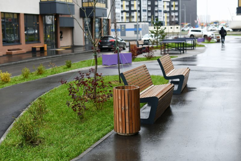 Benches in the park