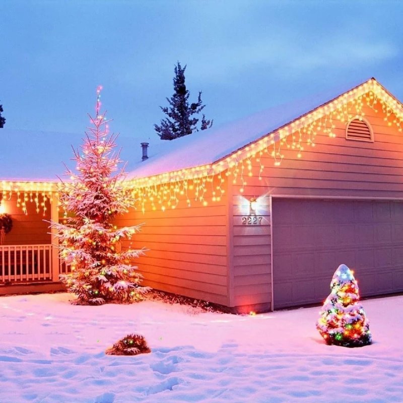 New Year s decoration of houses