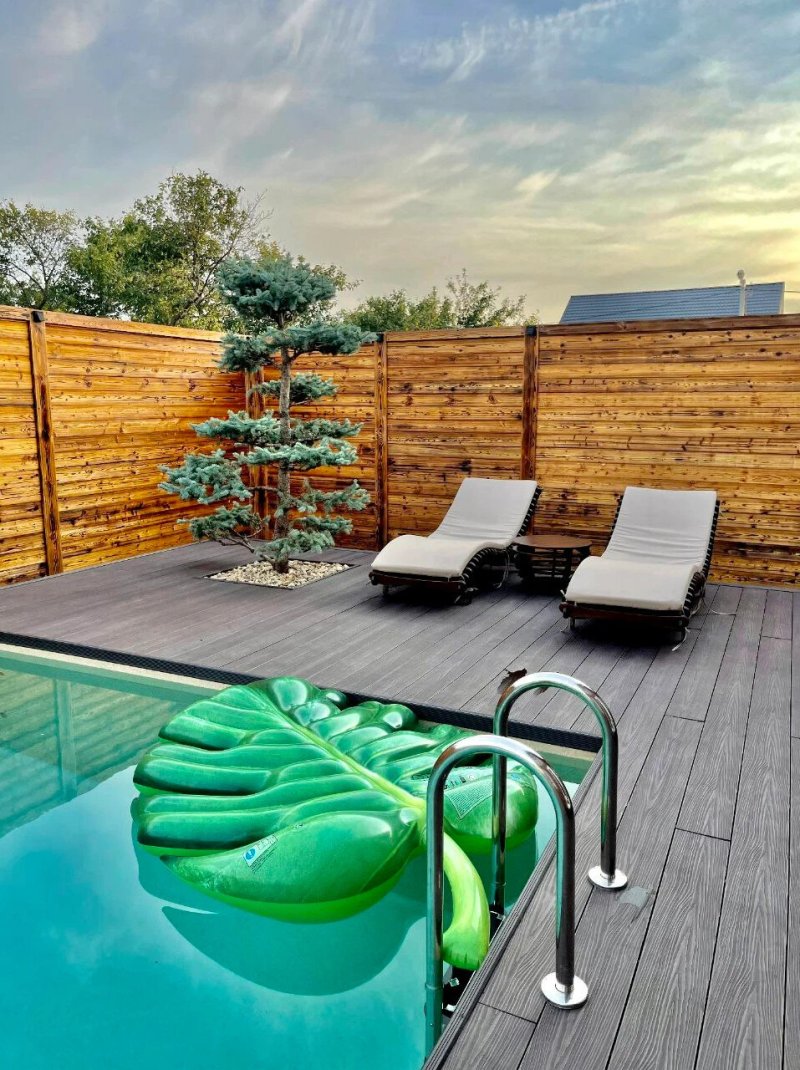 Pool in a country house