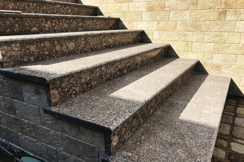 Steps of granite