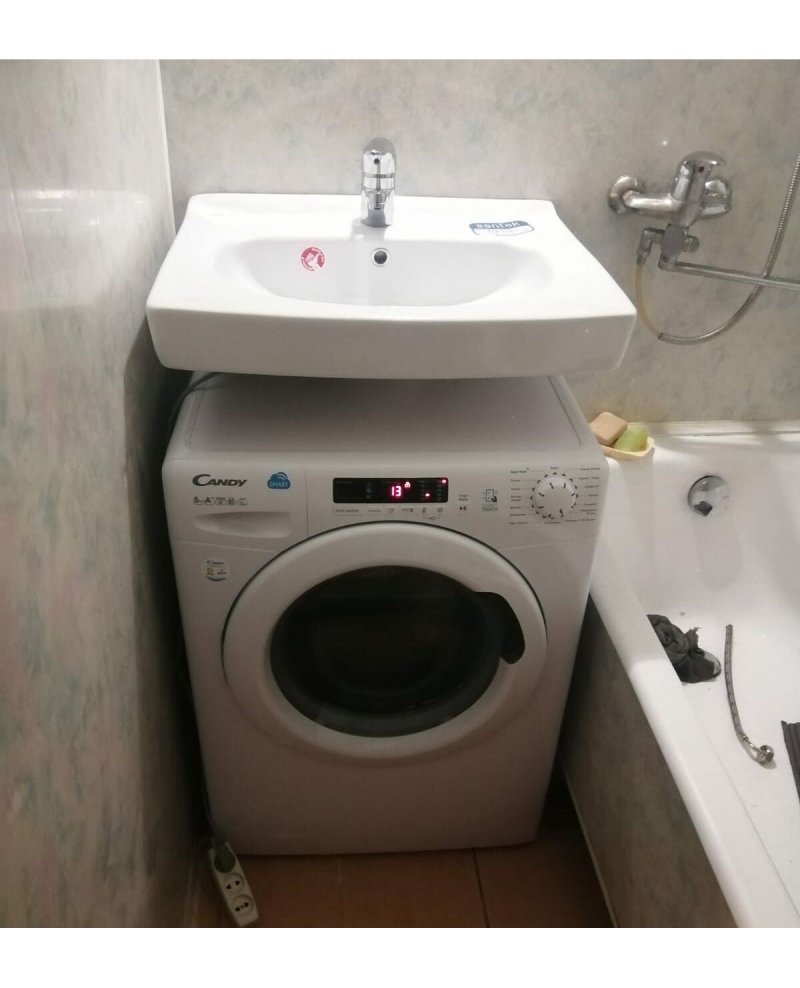 Sink over the washing machine