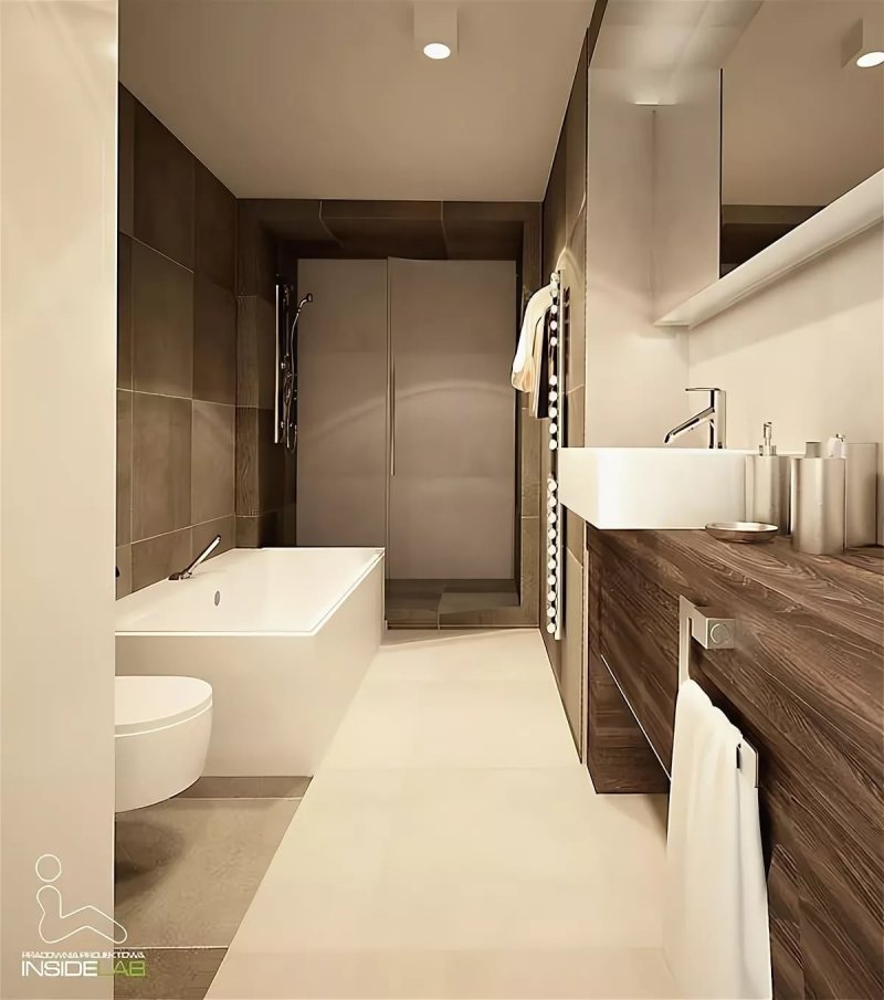 The interior of the bathroom in a modern style