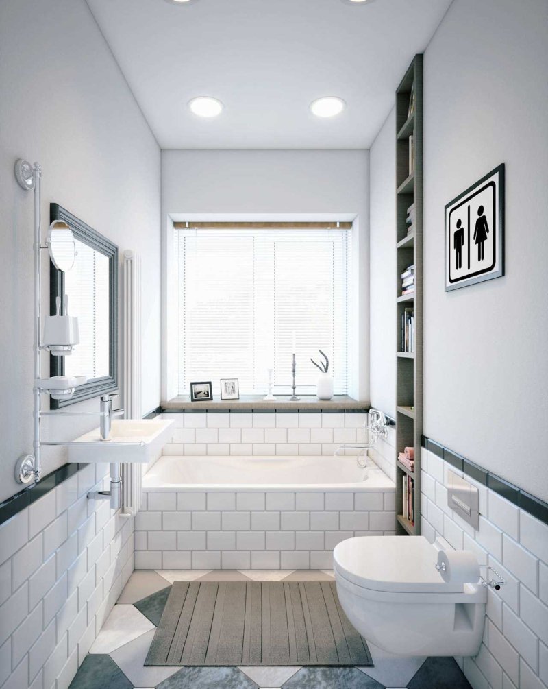 White bathroom design