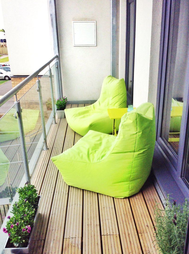 Chair bag on the balcony