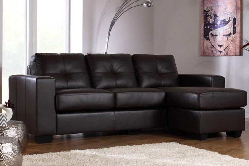 Leather sofa corner