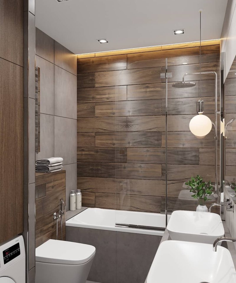 The design of the bathroom interior