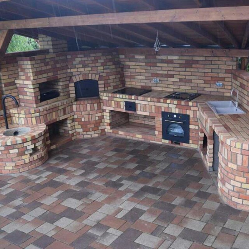 Brick s barbecue zone with tandoor