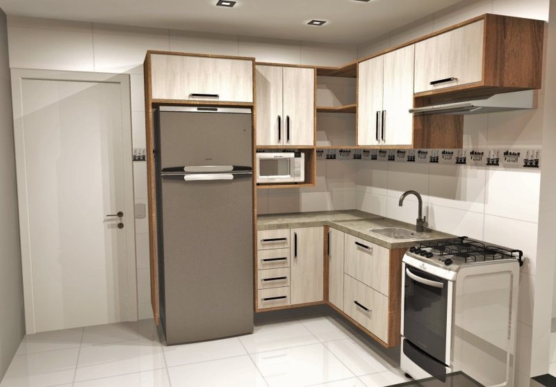 Kitchens with a refrigerator design