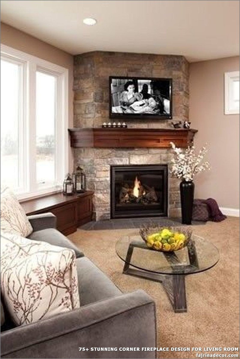 Fireplaces in the interior of the living room