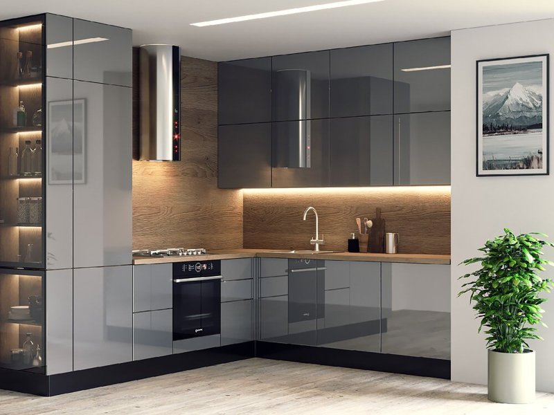 Kitchen in the style of modern angular