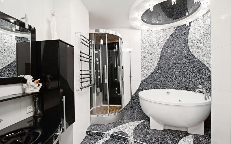 The interior of the bathroom