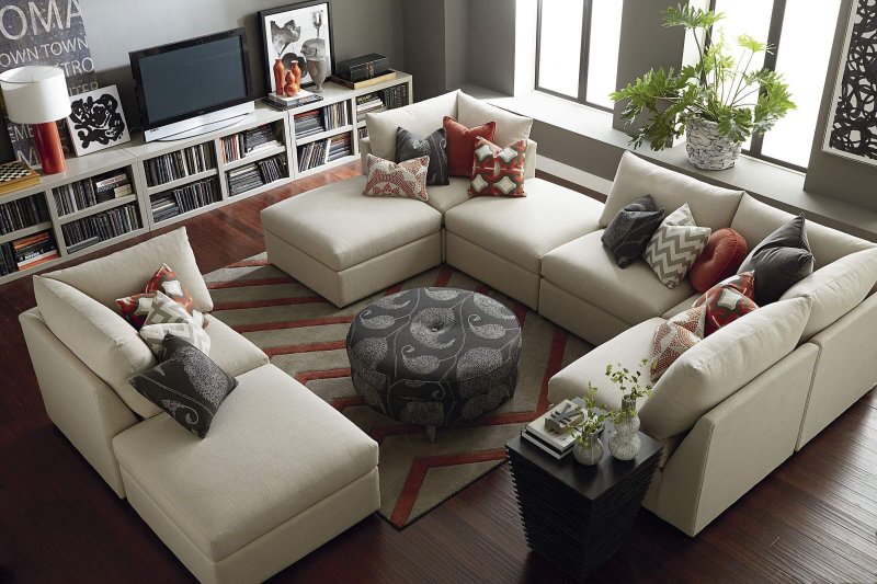 Sofas in the interior of the living room