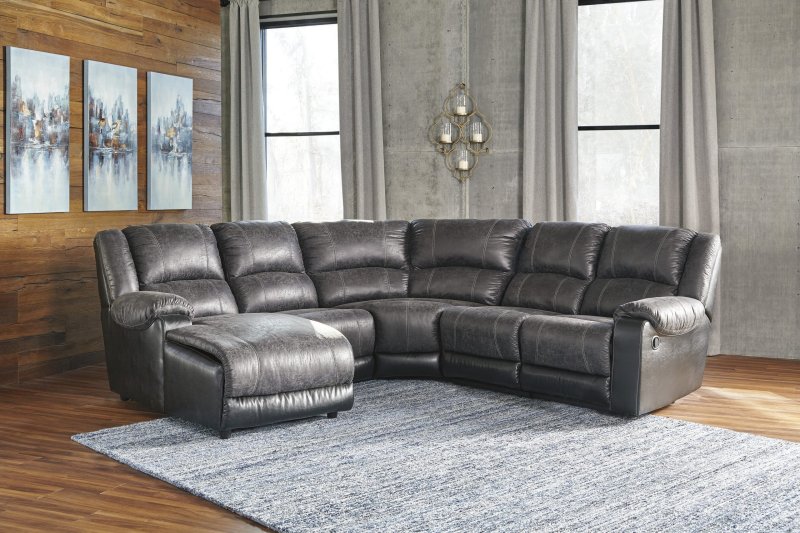 Leather corner sofa