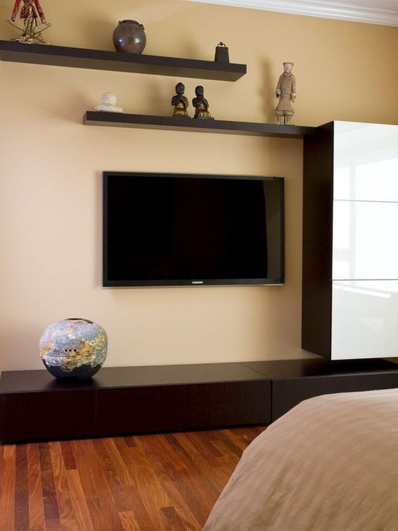 Shelves for TV on the wall