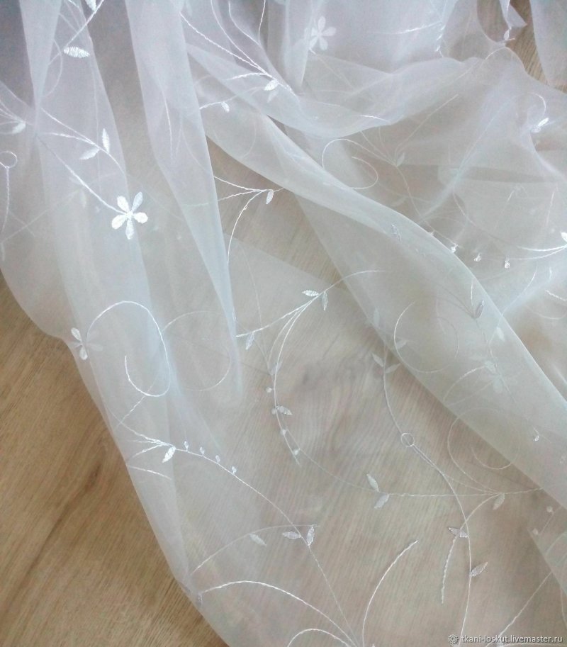 Tulle organza is white