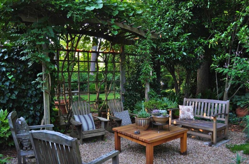 Pergola Patio in the garden