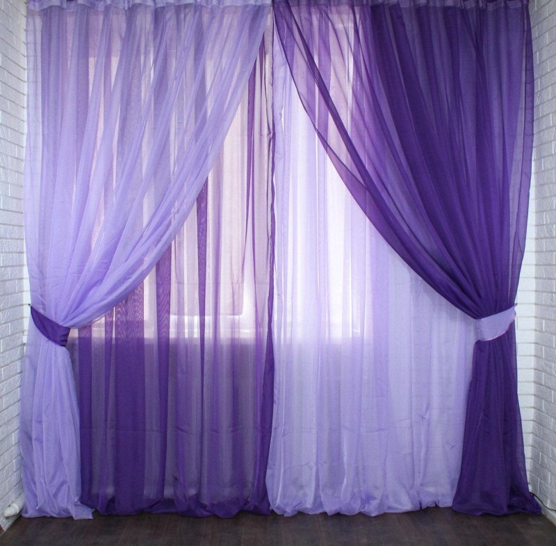 Violet curtains