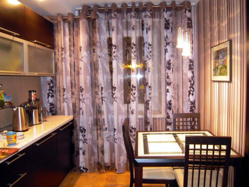 Curtains on the kitchen