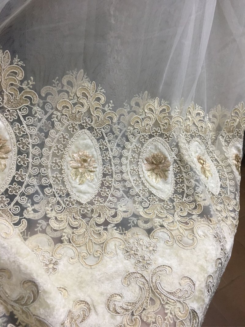 Turkish tulle with embroidery