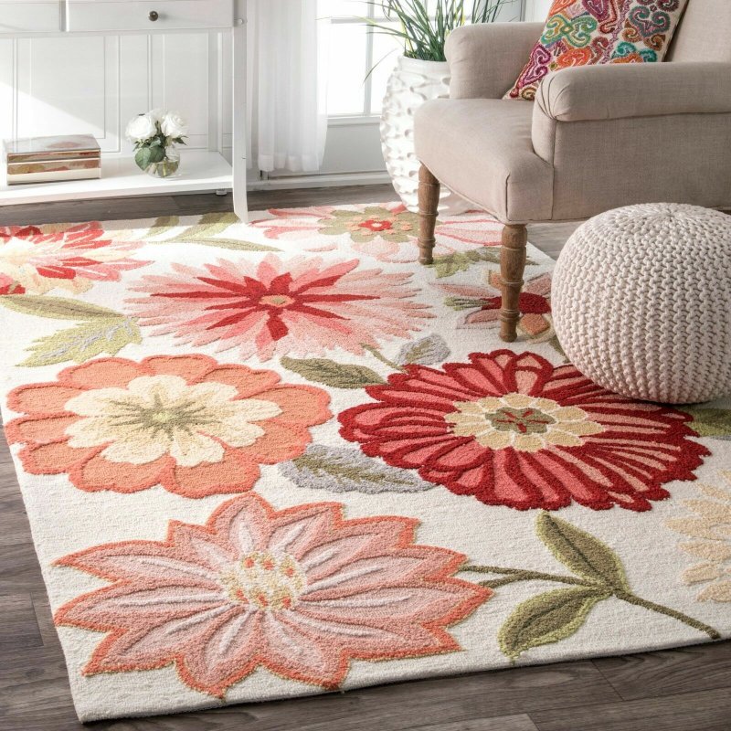 Flowers by carpet