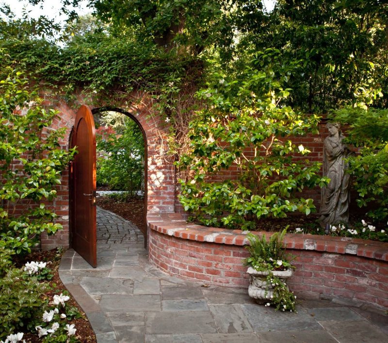 Stone arch in the garden