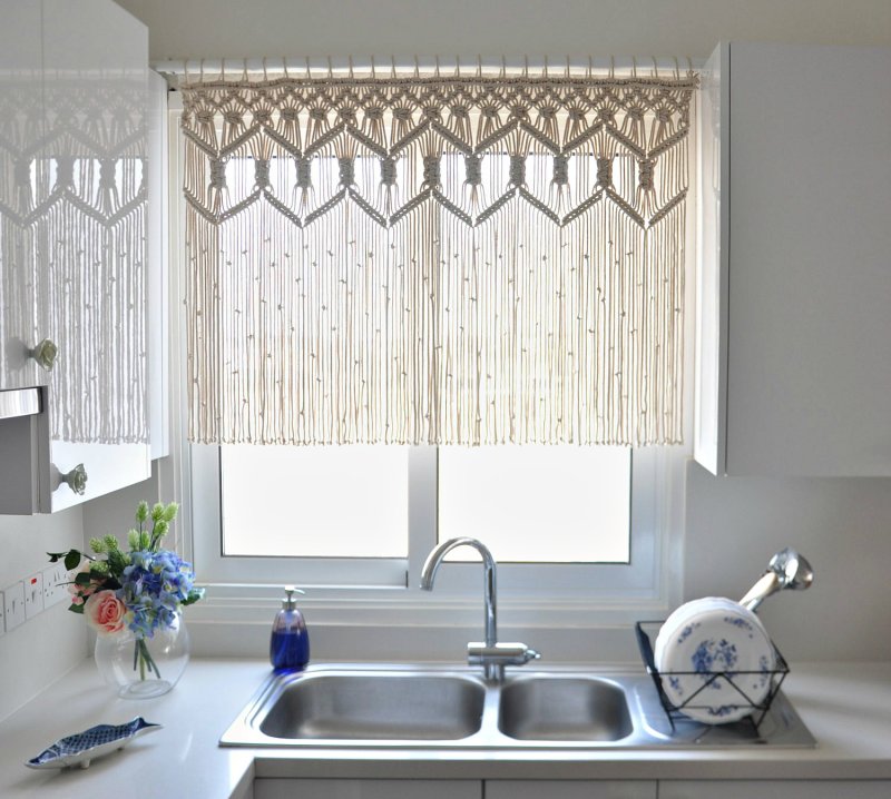 Curtains for the kitchen in modern style