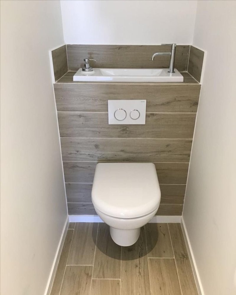 The design of the toilet is small